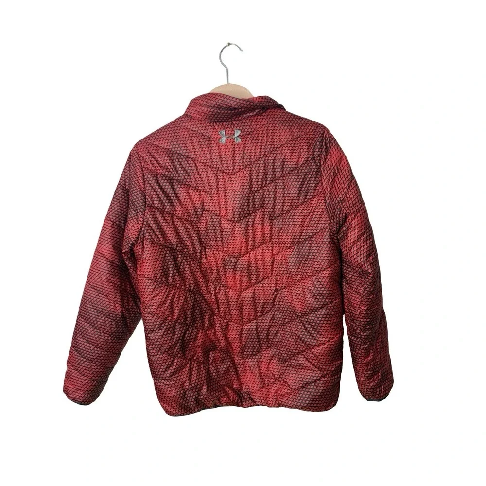 Under Armour YLG youth large geometric red lightweigh puffer jacket boys‎